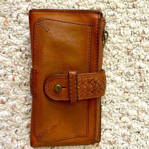 Fossil Leather Wallet Saddle Tan